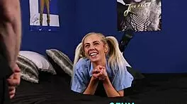 Blonde Amateur Teases Cock with Suck