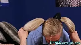 Blonde Amateur Teases Cock with Suck