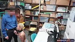 Short-Haired Shoplifter Fucked!