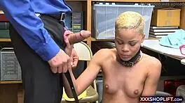 Short-Haired Shoplifter Fucked!