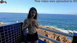 why is mel stripping naked on the balcony for everyone?