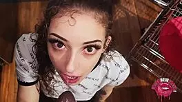 Two loads dropped in her eager mouth