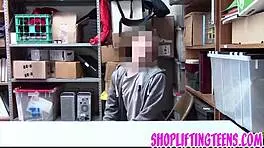 Cute Brunette Shoplifter Audrey Royal MAKES SEX AGREEMENT WITH TWO OFFICERS!