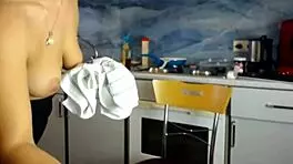 Seductive Kitchen Tease Revealing Juicy Curves On Webcam