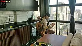 Teen Brazilian Meets Big Latino Cock in Casting