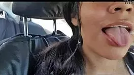 Me and my latina goddess share a hard cock while outdoor in 1 on 2 scene