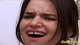 Wanna see my big boobs bounce during amateur sex? Teases teen 18+ in jizz-filled romp.