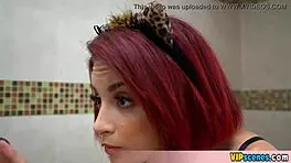 Extra skinny redhead lola fae poses in cute costumes