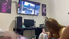 Suck Him During Gaming!