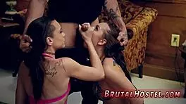 Naughty 18 year old adults with youthful sexual desire engage in a group sex orgy
