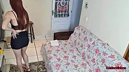 Wife cheats with delivery guy, cum on ass 😏