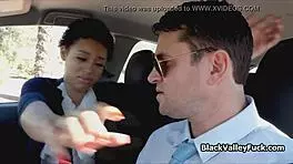 Black Coed Learns From Driving Instructor