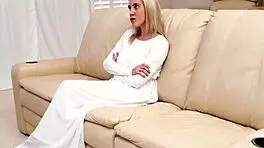 That tempting Mormon babe bounces on a huge dick so pleasurably