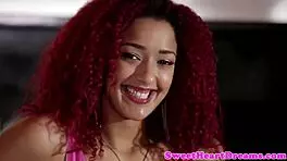 Redhead Babe Kissed By Ebony Girlfriend