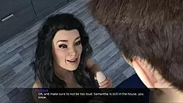 Stepsister camgirl handles big cock