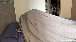 Amateur couple rides big cock in morning sex under savannah