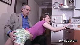 Cute Coed Teased and Reamed Orally by Elder Instructor in College