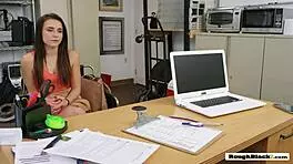 teen licks director's monster cock in blowjob, then gets drilled hard and deep in storyline