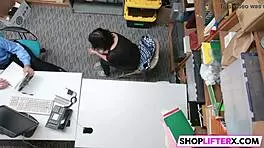 Foxy Gal Penelope Nailed Hard for Theft in Office by Huge Cock