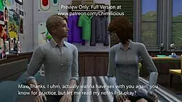 Study time turns into sexy time with cute teen babe in hentai anime style