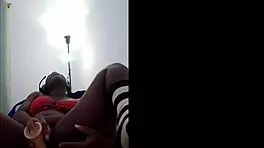 yo, freaky girl fucks dildo in socks 😈