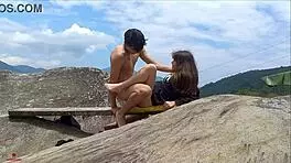 I secretly fuck my horny stepsister on family outing part2