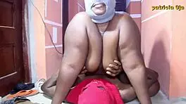 BBW Patricia walks through the corridor, discovering new spaces