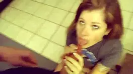 pretty teen gets facial on 21cams 😏