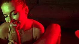 Cum covered 18yo likes a foretaste of oral sex while having a lingam massage