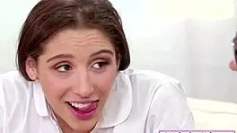 Bored Brunette Babe Facesits Tutor with Oral Play