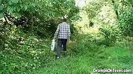 Teen enjoys outdoor adventure as traffic passes by