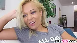 A young blonde called Kenzie Green loves it raw