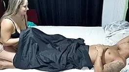 Stepsister sucks big cock