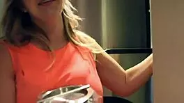 Erected pecker for a shaved wet teen in pov blowjob.