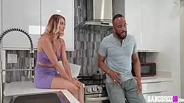 Curious stepdaughter jc wilds peeks big cock in family riding