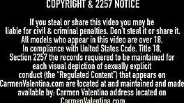 Hot Maid Carmen Valentina in Dirty Talk and Kissing