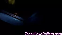 Real teen gets a pov facial from blowjob