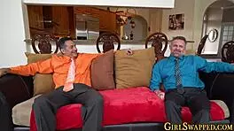 Teen babe fucks for cum facial