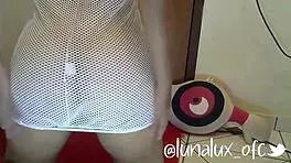 Latina wife masturbates alone at home