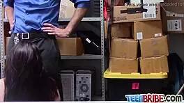 raven gets interrogated by officers at the office