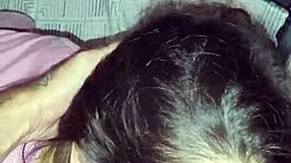 Wife's nocturnal deepthroat blowjob contrasts with white moon