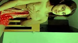 Cute Teen Undresses Slowly In Striptease Performance On Stage