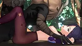 Genshin Impact Mona receives oral and assfucking.