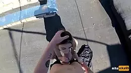 russian teen explores rooftop adventure