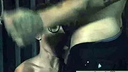 Gangbang cute gal with glasses.