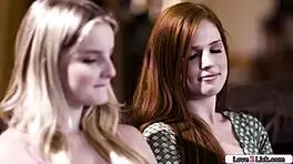 Redhead Fingers Curvy Blonde's Pussy!