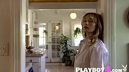 I watched busty blonde teen Ashley Nash undress, revealing her perfect petite body and big ass.