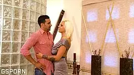 Interview and FUCK a sexy big tits american hot MILF