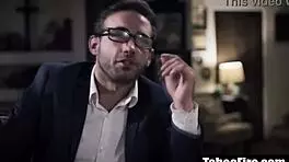 Hot actress gets talked into fucking two guys on casting couch!