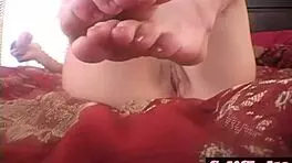 Footjob Teen 18+ Teases With Dildo And Rips Clothes